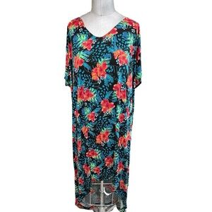 Swimsuits For All Coverup Hibiscus Print Size 26/28